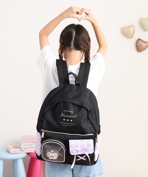 セール】サンリオ チェック クリアポケット ぬいぐるみ付 リュック