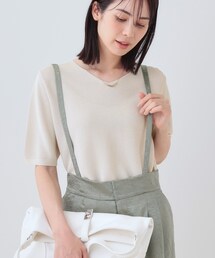 新品【INDIVI インディヴィ】シアー　パフスリーブ　半袖　ニット　ホワイト ランキング｜INDIVI（インディヴィ）の公式通販 | ニット