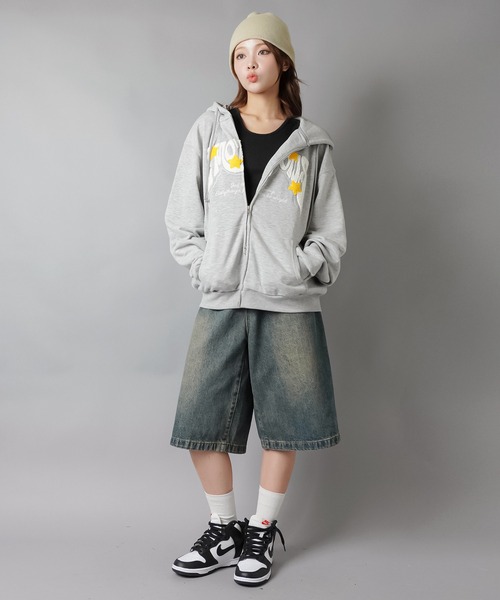 『ウサハナ×SPINNS』ワッペンジップパーカー ウサハナ×SPINNS』ワッペンジップパーカー | SPINNS WEB STORE