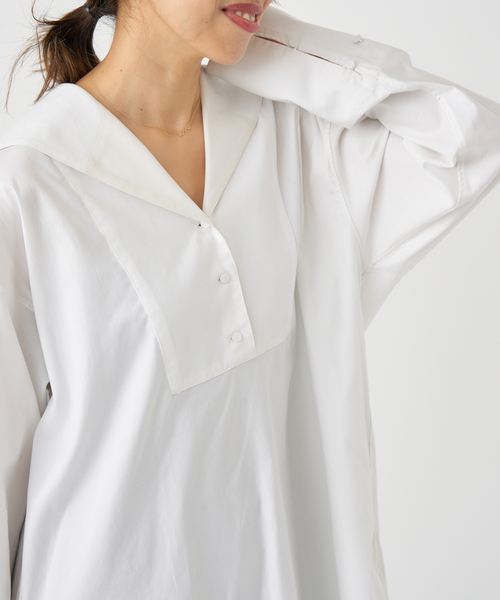 【KZM】 今期新品☆IENAセイラーカラードレスシャツ セイラーカラードレスシャツ（シャツ/ブラウス）｜IENA（イエナ）の