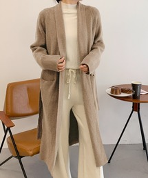 curensology2024FW アッシュクウールカーディガン　キャメル54 curensology2024FW アッシュクウールカーディガン キャメル54