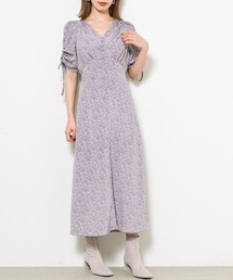 SNIDELワンピース　Sパープル スナイデル SNIDEL バリエーションプリントワンピース