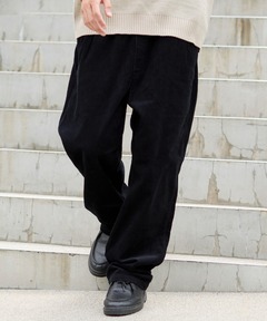 Q retailor コットンカシミヤ コーデュロイパンツ size44 日本製 ZOZO限定】WIDE TWO TUCK CUTOFF CHINO CORDS / ツータック ワイド