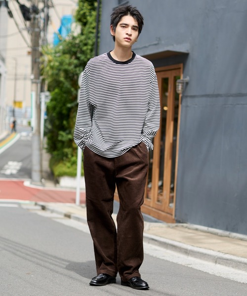 WEGO(ウィゴー)の「WEGO/コーデュロイイージーストレートパンツ(チノパンツ・メンズ・ライトベージュ/ブラック/ダークブラウン・SMALL/MEDIUM/LARGE)」の15枚目の写真