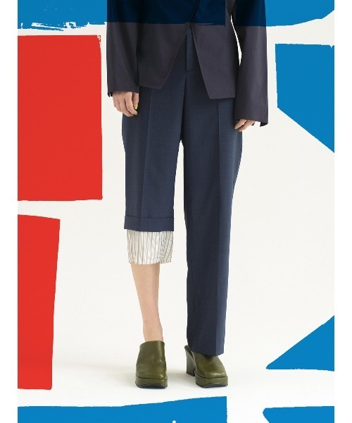 soduk(スドーク)の「one long trousers(スラックス・レディース・ブラック/グレー/ネイビー・S/M)」の1枚目の写真