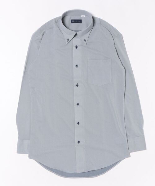 TOKYO SHIRTS(トウキョウシャツ)の「形態安定ノンアイロン ボタンダウン 長袖ストレッチビジネスワイシャツ(ビジネスシャツ・メンズ・ブルー・首回り41cm-裄丈82cm/首回り41cm-裄丈86cm/首回り42cm-裄丈82cm/首回り42cm-裄丈86cm/首回り43cm-裄丈82cm/首回り43cm-裄丈86cm/首回り39cm-裄丈80cm/首回り39cm-裄丈84cm/首回り37cm-裄丈80cm)」の6枚目の写真