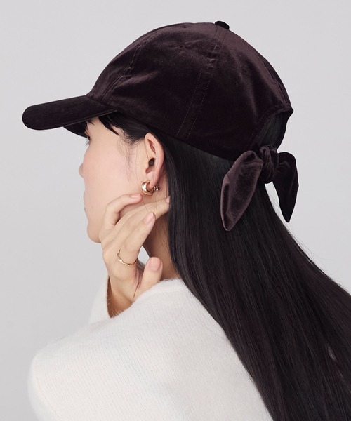 forksy.】ベロアバックリボンキャップ forksy.│MONO-MART [モノマート
