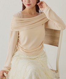 one after another NICE CLAUP | オフショルドロストトップス【ブラ紐隠し】(Tシャツ/カットソー)