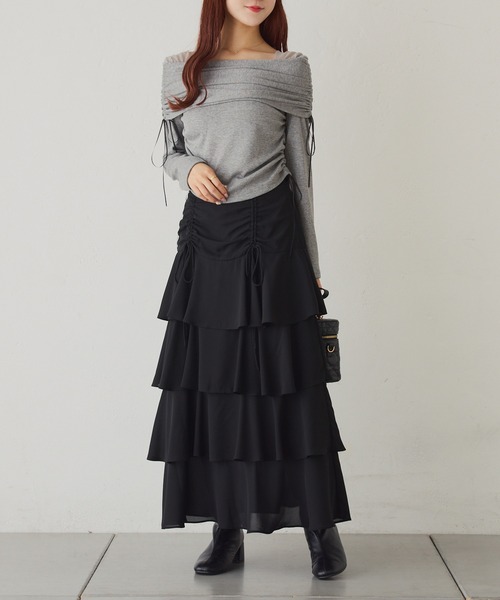 セール】オフショルドロストトップス【ブラ紐隠し】(Tシャツ セール】オフショルドロストトップス【ブラ紐隠し】(Tシャツ