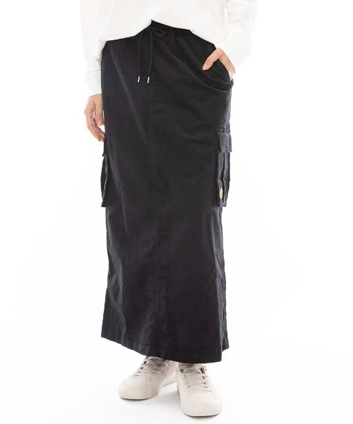 BILLABONG(ビラボン)の「【BILLABONG/ビラボン】24AW MAXI CARGO SKIRT/コーデュロイカーゴポケット付きスカート(スカート・レディース・ブラウン/アーミー/ブラック・MEDIUM)」の1枚目の写真