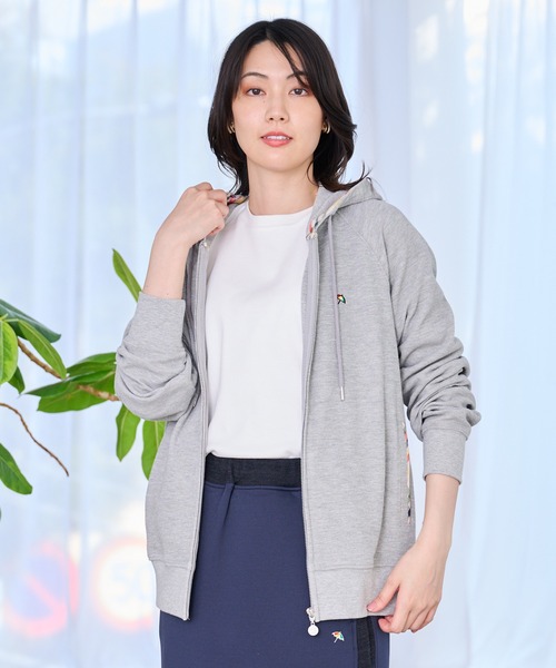 Arnold Palmer(アーノルドパーマー)の「サーフニット シェア フルジップパーカー(パーカー・レディース・ブラック/杢グレー/グリーン・M/S/XS/LL/L)」の2枚目の写真