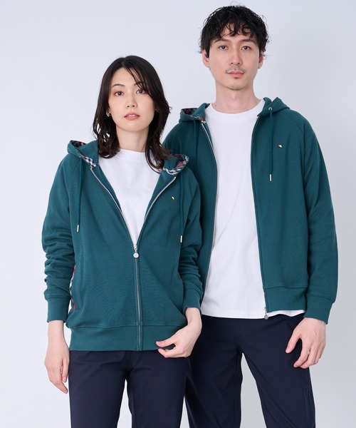 Arnold Palmer(アーノルドパーマー)の「サーフニット シェア フルジップパーカー(パーカー・レディース・ブラック/杢グレー/グリーン・M/S/XS/LL/L)」の3枚目の写真