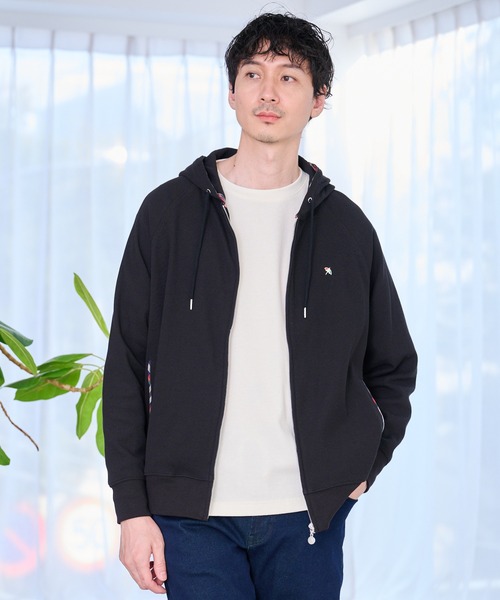 Arnold Palmer(アーノルドパーマー)の「サーフニット シェア フルジップパーカー(パーカー・レディース・ブラック/杢グレー/グリーン・M/S/XS/LL/L)」の1枚目の写真