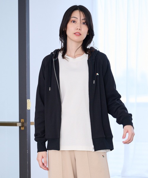 Arnold Palmer(アーノルドパーマー)の「サーフニット シェア フルジップパーカー(パーカー・レディース・ブラック/杢グレー/グリーン・M/S/XS/LL/L)」の5枚目の写真