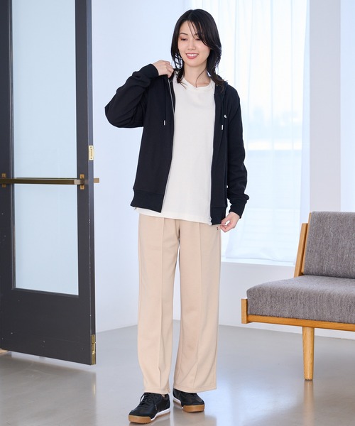 Arnold Palmer(アーノルドパーマー)の「サーフニット シェア フルジップパーカー(パーカー・レディース・ブラック/杢グレー/グリーン・M/S/XS/LL/L)」の7枚目の写真