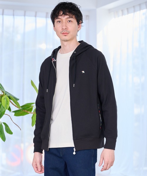 Arnold Palmer(アーノルドパーマー)の「サーフニット シェア フルジップパーカー(パーカー・レディース・ブラック/杢グレー/グリーン・M/S/XS/LL/L)」の8枚目の写真