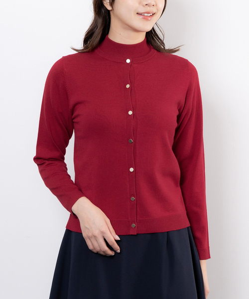 NARACAMICIE(ナラカミーチェ)の「【NARACAMICIE】【ツインニット対応】調温ニットカーディガン(ニット/セーター・レディース・ネイビー/レッド/ブラック・L/M)」の3枚目の写真