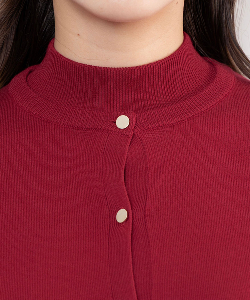 NARACAMICIE(ナラカミーチェ)の「【NARACAMICIE】【ツインニット対応】調温ニットカーディガン(ニット/セーター・レディース・ネイビー/レッド/ブラック・L/M)」の11枚目の写真