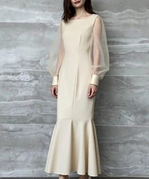 cammie（キャミー）の「シアースリーブ切替マーメイドラインワンピース（ドレス）」