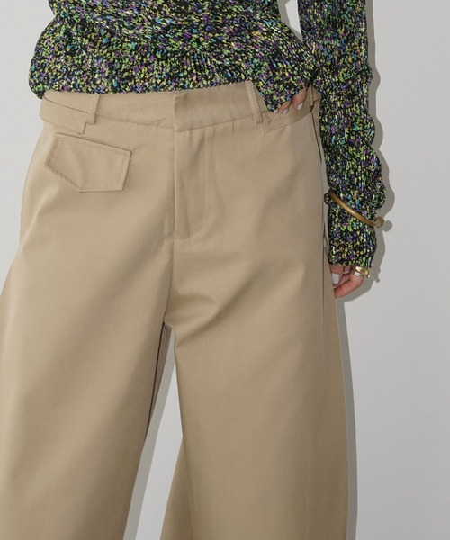 chuclla(チュクラ)の「サイドプリーツ ワイドパンツ chw25a068(その他パンツ・レディース・ベージュ・S/M/L)」の5枚目の写真