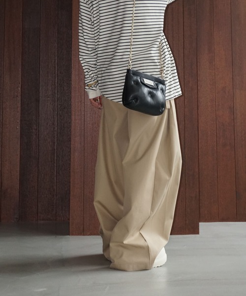 chuclla(チュクラ)の「サイドプリーツ ワイドパンツ chw25a068(その他パンツ・レディース・ベージュ・S/M/L)」の12枚目の写真
