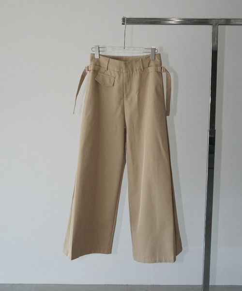 chuclla(チュクラ)の「サイドプリーツ ワイドパンツ chw25a068(その他パンツ・レディース・ベージュ・S/M/L)」の18枚目の写真