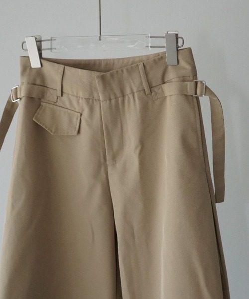 chuclla(チュクラ)の「サイドプリーツ ワイドパンツ chw25a068(その他パンツ・レディース・ベージュ・S/M/L)」の21枚目の写真