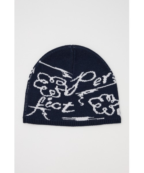 SLY（スライ）の「JQ LOGO MOTIF CAP ジャガード ロゴモチーフ キャップ 秋服 冬服（ニットキャップ/ビーニー・レディース・オフホワイト/ネイビー/ピンク・FREE）」の9枚目の写真