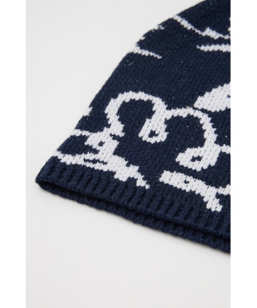 SLY（スライ）の「JQ LOGO MOTIF CAP ジャガード ロゴモチーフ キャップ 秋服 冬服（ニットキャップ/ビーニー・レディース・オフホワイト/ネイビー/ピンク・FREE）」の10枚目の写真