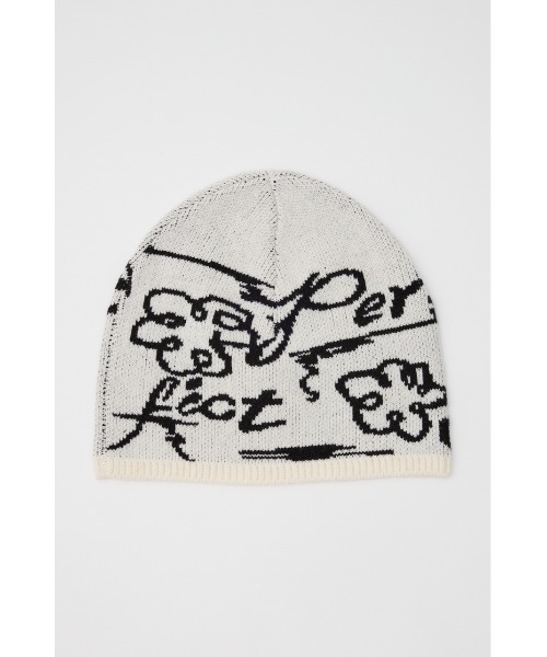 SLY（スライ）の「JQ LOGO MOTIF CAP ジャガード ロゴモチーフ キャップ 秋服 冬服（ニットキャップ/ビーニー・レディース・オフホワイト/ネイビー/ピンク・FREE）」の4枚目の写真