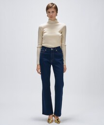 cloenc | 【マシンウォッシュ】ストレッチデニムフレアパンツ(デニムパンツ)