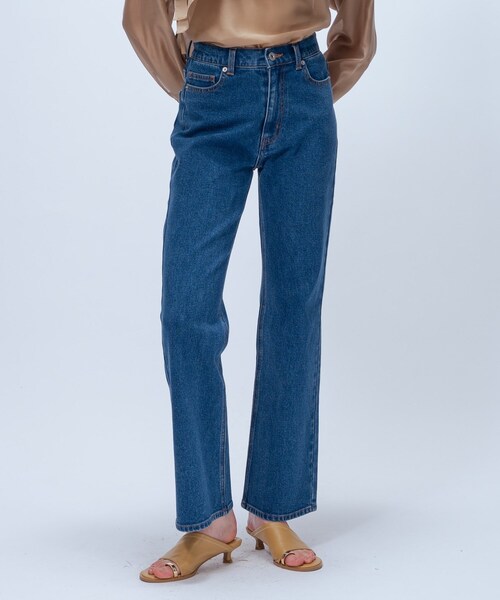 cloenc(クロエンス)の「【マシンウォッシュ】ストレッチデニムフレアパンツ(デニムパンツ・レディース・ブルー/ネイビー・01/02/03)」の5枚目の写真