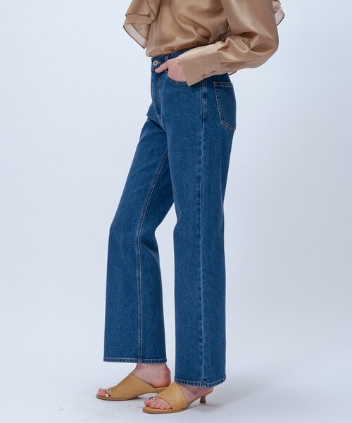 cloenc(クロエンス)の「【マシンウォッシュ】ストレッチデニムフレアパンツ(デニムパンツ・レディース・ブルー/ネイビー・01/02/03)」の6枚目の写真