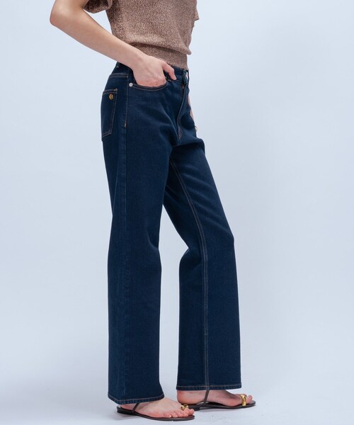 マチャット デニムパンツ machatt マチャット タック デニムパンツ 38