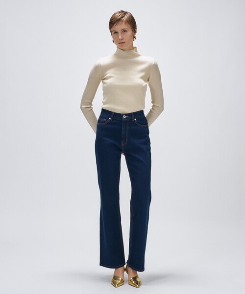 cloenc(クロエンス)の「【マシンウォッシュ】ストレッチデニムフレアパンツ(デニムパンツ・レディース・ブルー/ネイビー・01/02/03)」の20枚目の写真