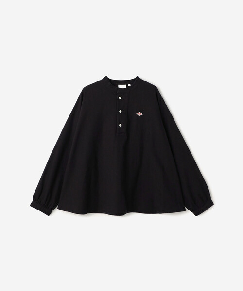 ブ*❗様 DANTON 黒 Tシャツ ポケット付きリネン38 DANTON | コットン ヘンリーネックシャツ WOMEN（シャツ