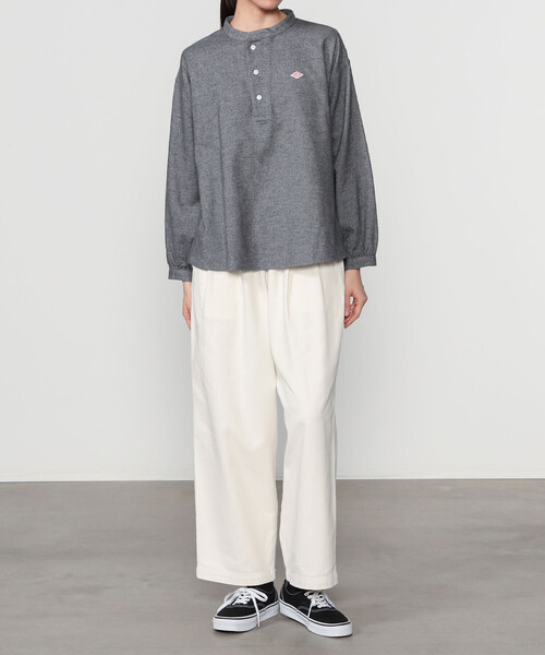 DANTON | コットン ヘンリーネックシャツ WOMEN（シャツ/ブラウス