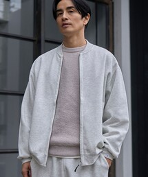 coen | クリーンプラススウェットジップブルゾン【防汚(食品汚れ)・UVカット】(ブルゾン)