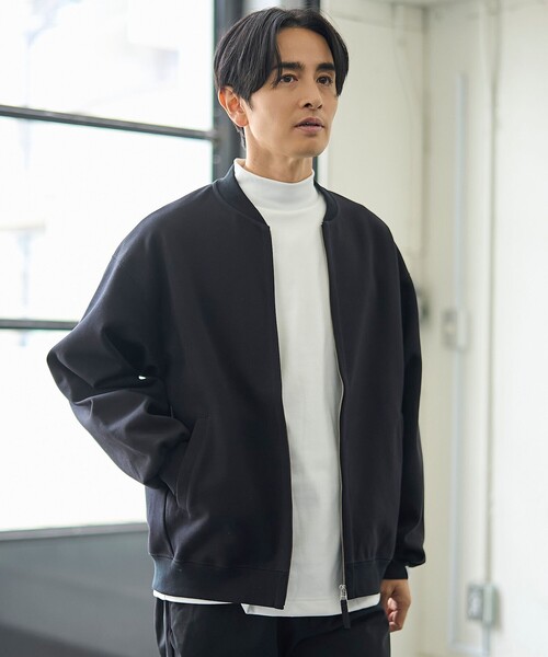 coen（コーエン）の「クリーンプラススウェットジップブルゾン【防汚（食品汚れ）・UVカット】（ブルゾン・メンズ・ライトグレー/ダークグレー/ブラック・XL/L/M/S）」の4枚目の写真