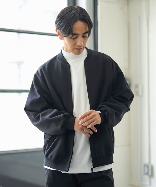 coen（コーエン）の「クリーンプラススウェットジップブルゾン【防汚（食品汚れ）・UVカット】（ブルゾン・メンズ・ライトグレー/ダークグレー/ブラック・XL/L/M/S）」の5枚目の写真