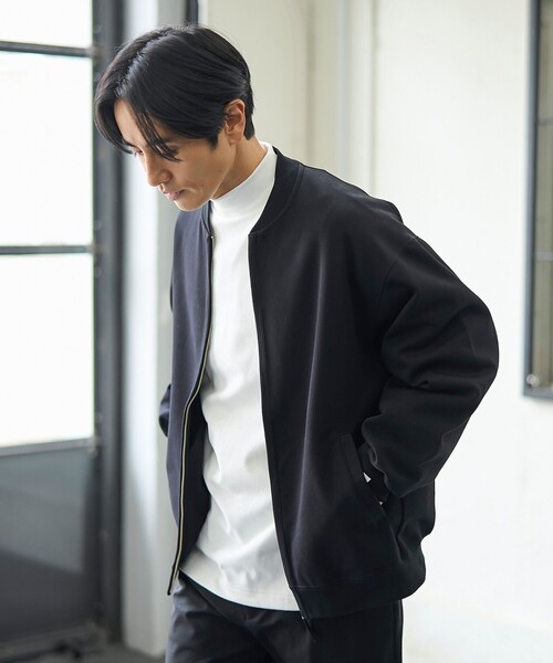 coen（コーエン）の「クリーンプラススウェットジップブルゾン【防汚（食品汚れ）・UVカット】（ブルゾン・メンズ・ライトグレー/ダークグレー/ブラック・XL/L/M/S）」の6枚目の写真