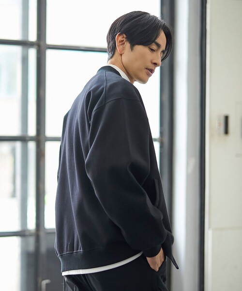 coen（コーエン）の「クリーンプラススウェットジップブルゾン【防汚（食品汚れ）・UVカット】（ブルゾン・メンズ・ライトグレー/ダークグレー/ブラック・XL/L/M/S）」の7枚目の写真