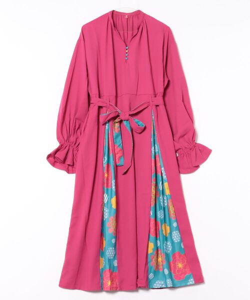 チャイハネ（チャイハネ）の「【チャイハネ】ピオラナワンピース（ワンピース・レディース・ネイビー/ピンク/ダークグリーン・FREE）」の3枚目の写真