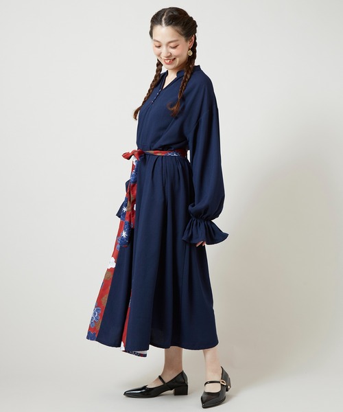 チャイハネ（チャイハネ）の「【チャイハネ】ピオラナワンピース（ワンピース・レディース・ネイビー/ピンク/ダークグリーン・FREE）」の7枚目の写真