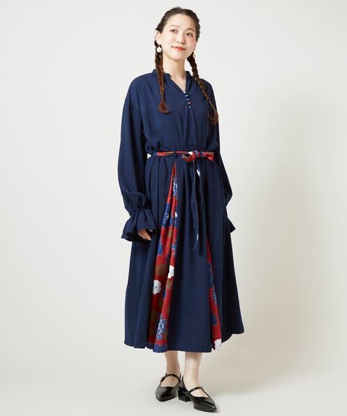 チャイハネ（チャイハネ）の「【チャイハネ】ピオラナワンピース（ワンピース・レディース・ネイビー/ピンク/ダークグリーン・FREE）」の9枚目の写真