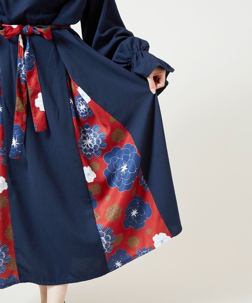 チャイハネ（チャイハネ）の「【チャイハネ】ピオラナワンピース（ワンピース・レディース・ネイビー/ピンク/ダークグリーン・FREE）」の12枚目の写真