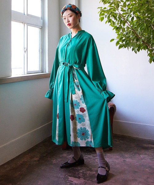 チャイハネ（チャイハネ）の「【チャイハネ】ピオラナワンピース（ワンピース・レディース・ネイビー/ピンク/ダークグリーン・FREE）」の16枚目の写真