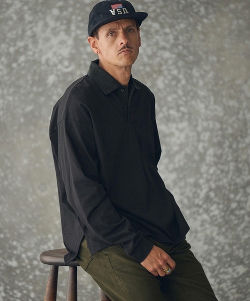THEOREM(セオレム)の「ms6266- TECH LS Polo Shirt ラグビーポロシャツ(TRM-T6670)(ポロシャツ・メンズ・オフホワイト/ブラック・M/L)」の1枚目の写真