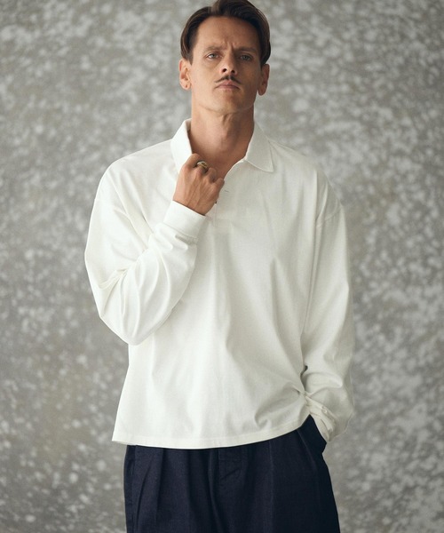 THEOREM(セオレム)の「ms6266- TECH LS Polo Shirt ラグビーポロシャツ(TRM-T6670)(ポロシャツ・メンズ・オフホワイト/ブラック・M/L)」の10枚目の写真