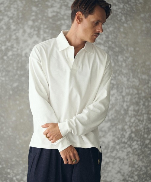 THEOREM(セオレム)の「ms6266- TECH LS Polo Shirt ラグビーポロシャツ(TRM-T6670)(ポロシャツ・メンズ・オフホワイト/ブラック・M/L)」の11枚目の写真